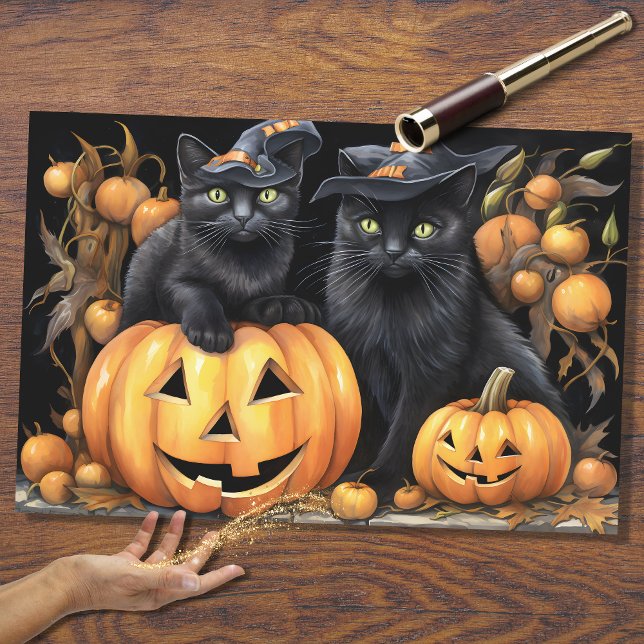 Halloween Cats 2 Decoupage Paper Seidenpapier (Von Creator hochgeladen)