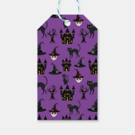 HALLOWEEN CATS CASTLES HATS SKULLS BÄUME GESCHENKANHÄNGER