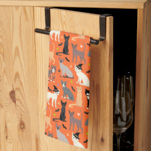 Halloween Cats Geschirrtuch