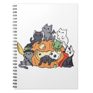 Halloween Cats Kittens Notizblock