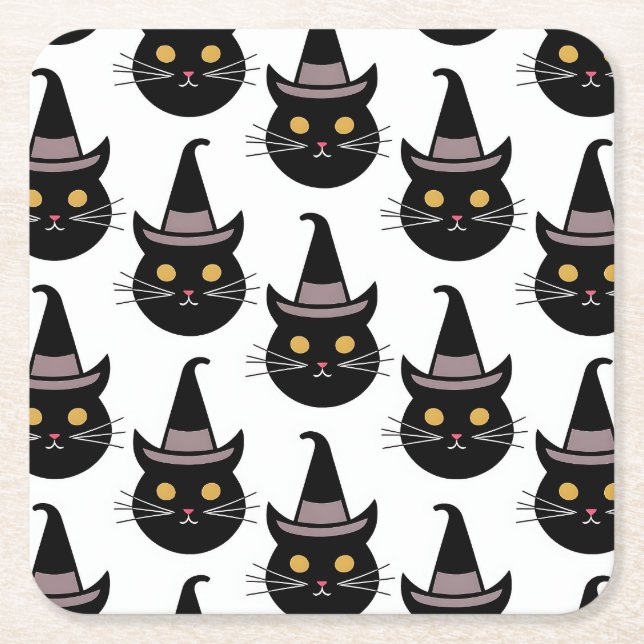Halloween Cats Rechteckiger Pappuntersetzer (Vorderseite)