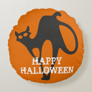 Halloween Cats Rundes Kissen
