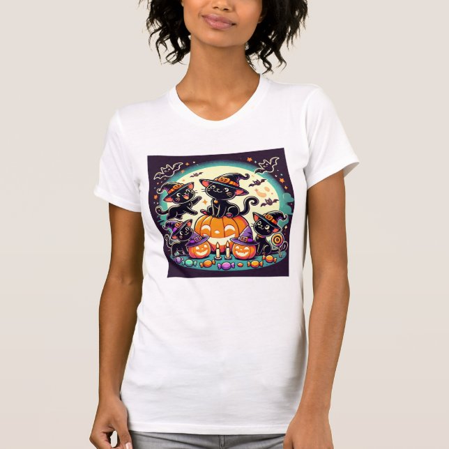 Halloween Cats T - Shirt (Vorderseite)