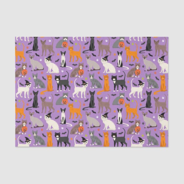 Halloween Cats Tissue Paper Seidenpapier (Vorderseite)