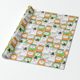 Halloween Cats Wrapping Paper Geschenkpapier