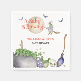 Halloween Cauldron Baby ist Braudusche Serviette