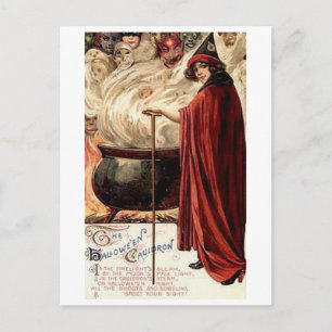 Halloween Cauldron Postkarte