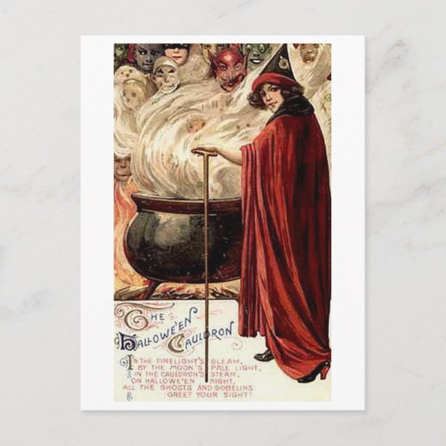 Halloween Cauldron Postkarte (Vorderseite)
