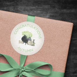 Halloween Cauldron Runder Aufkleber