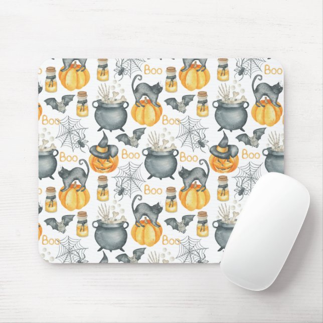 Halloween Cauldron und Cats Muster Mousepad (Mit Mouse)