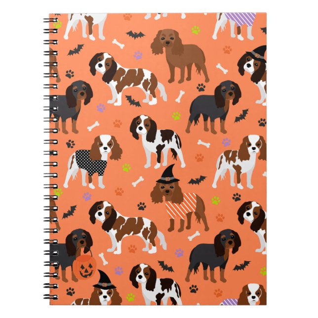 Halloween Cavalier King Charles Spaniel Notizblock (Vorderseite)