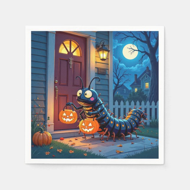 Halloween Centipede Trick oder Behandlung Serviette (Vorderseite)