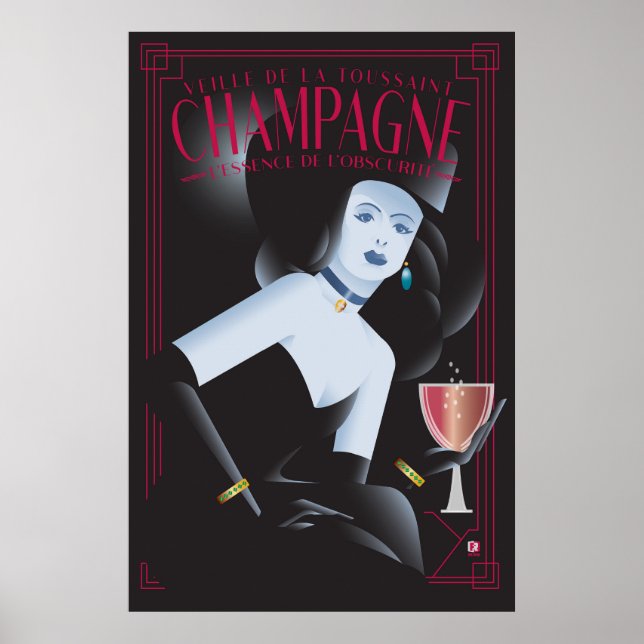 Halloween Champagner Poster (Vorne)