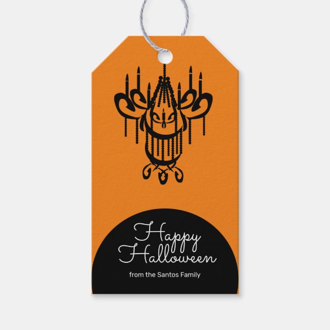 Halloween Chandelier Trick oder Treat Candy Geschenkanhänger (Vorderseite)