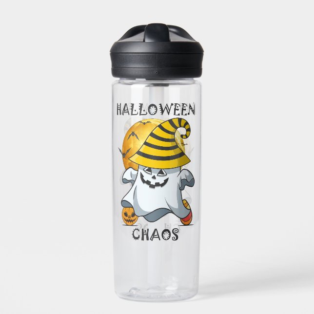 Halloween Chaos Trinkflasche (Vorderseite)