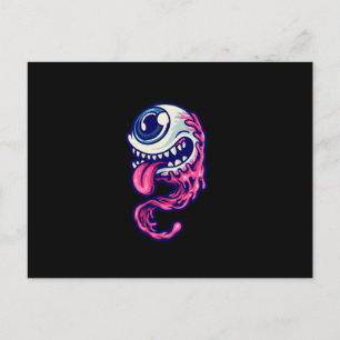 Halloween character one eye postkarte