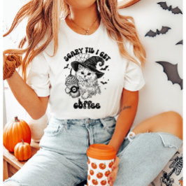 Halloween Chat Beängstigend, bis ich Kaffee bekomm T-Shirt