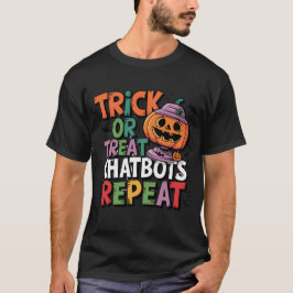 🤖 Halloween Chatbot AI Funny Trick oder Treat 👻 T-Shirt