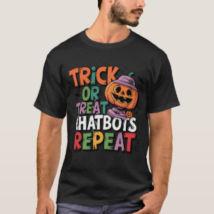🤖 Halloween Chatbot AI Funny Trick oder Treat 👻 T-Shirt
