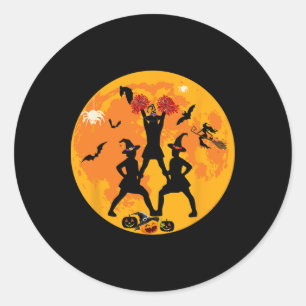 Halloween Cheerleading Lustiger Kostüm Cheerleader Runder Aufkleber