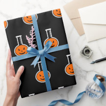 Halloween Chemical Pumpkin Wrapping Paper