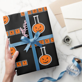Halloween Chemical Spooky Pumpkin Wrapping Paper Geschenkpapier
