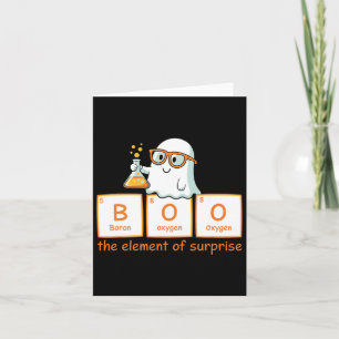 Halloween Chemie boo das Element der Überraschung Karte
