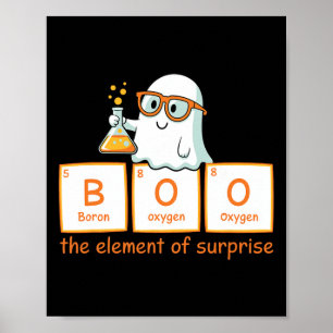 Halloween Chemie Boo Das Element der Überraschung Poster