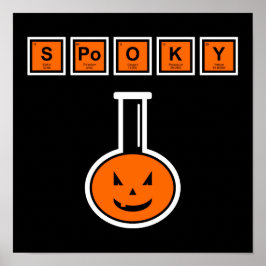Halloween Chemie Spooky Pumpkin Poster