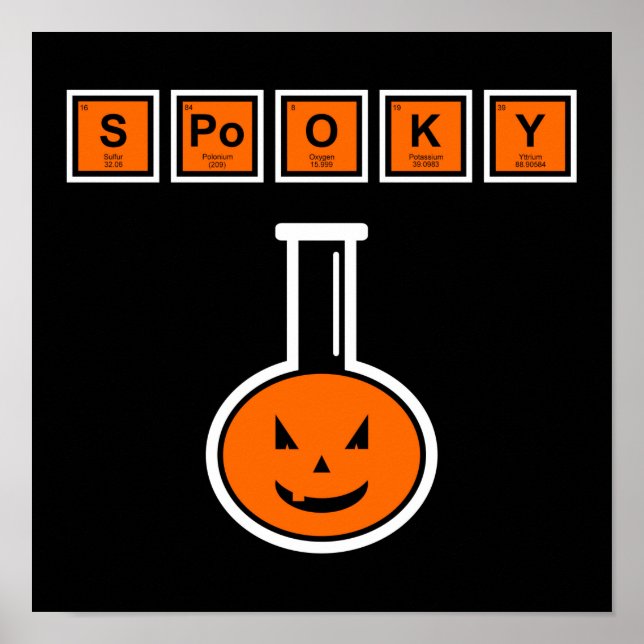 Halloween Chemie Spooky Pumpkin Poster (Vorne)