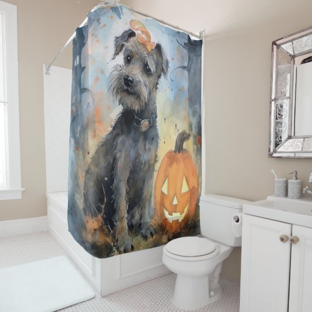 Halloween Chesapeake Bay Terrier mit Pumpkins Duschvorhang (Beispiel)