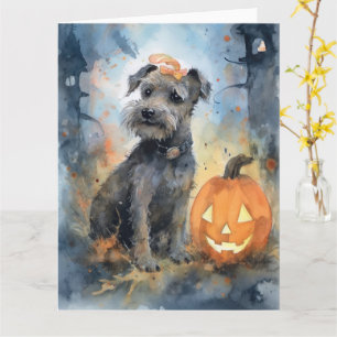 Halloween Chesapeake Bay Terrier mit Pumpkins Karte