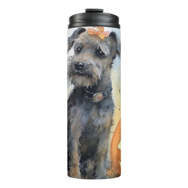 Halloween Chesapeake Bay Terrier mit Pumpkins Thermosbecher (Vorderseite)