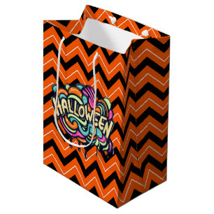 Halloween Chevron Mittlere Geschenktüte