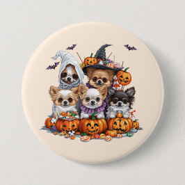 Halloween Chihuahua Dogs Button