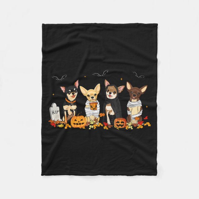 Halloween Chihuahua Ghost Soky Chihuahua Lovers Do Fleecedecke (Vorderseite)