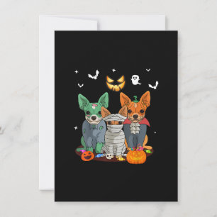 Halloween Chihuahua Hund Hexe Niedliche Geschenkgu Dankeskarte