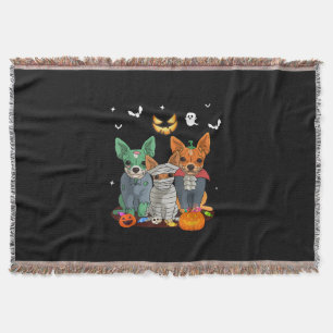 Halloween Chihuahua Hund Hexe Niedliche Geschenkgu Decke
