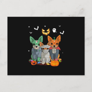 Halloween Chihuahua Hund Hexe Niedliche Geschenkgu Postkarte