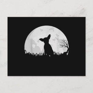 Halloween Chihuahua Kostümgeschenk Moon Funny Postkarte