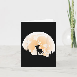 Halloween Chihuahua Mond Hunde Liebhaber Lustiger Karte