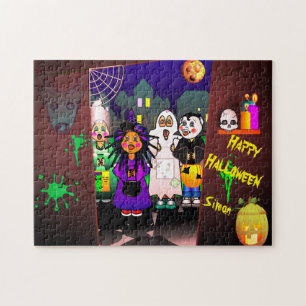 Halloween Children Tick oder Treatment Puzzle