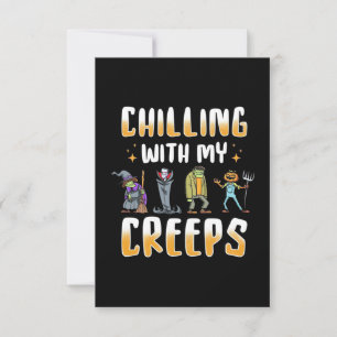 Halloween Chilling mit Creeps RSVP Karte