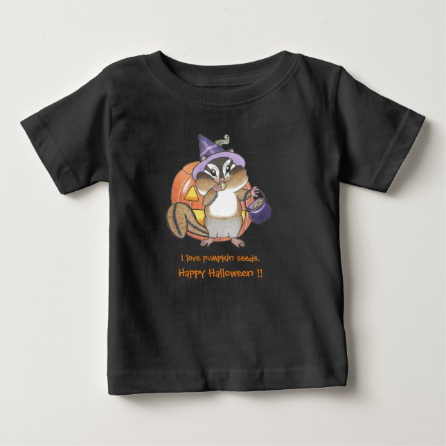 Halloween Chipmunk (Eichhörnchen) Baby-T - Shirt (Vorderseite)
