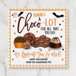 Halloween Chocolate Candy Gift Tags Geschenkanhänger