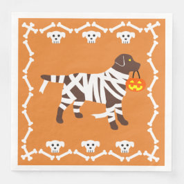 Halloween Chocolate Labrador Mummy Serviette