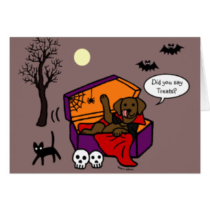 Halloween Chocolate Labrador Vampire