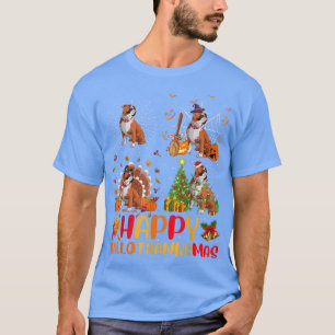 Halloween Christmas Funny English Bulldog Hallotha T-Shirt