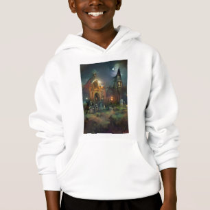 Halloween Church, Mondlicht, Horror Friedhof Hoodie