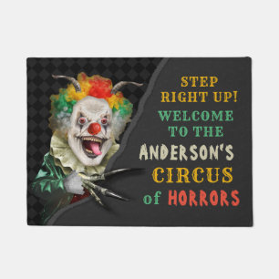 Halloween Circus Clown Beängstigende Karneval Hor Fußmatte